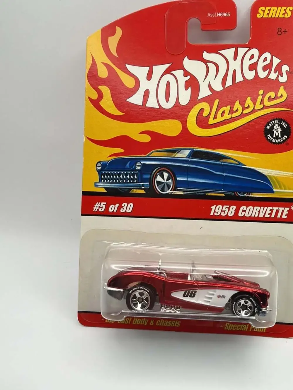Hot Wheels Classics Series 2 #5 of 30 1958 Corvette Spectraflame Red Die-Cast Ca